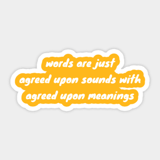 imaginary words Sticker